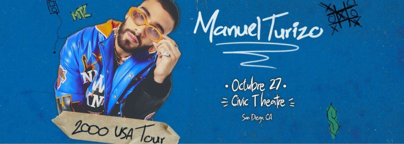 Manuel Turizo Tickets, 27th October, San Diego Civic Theatre